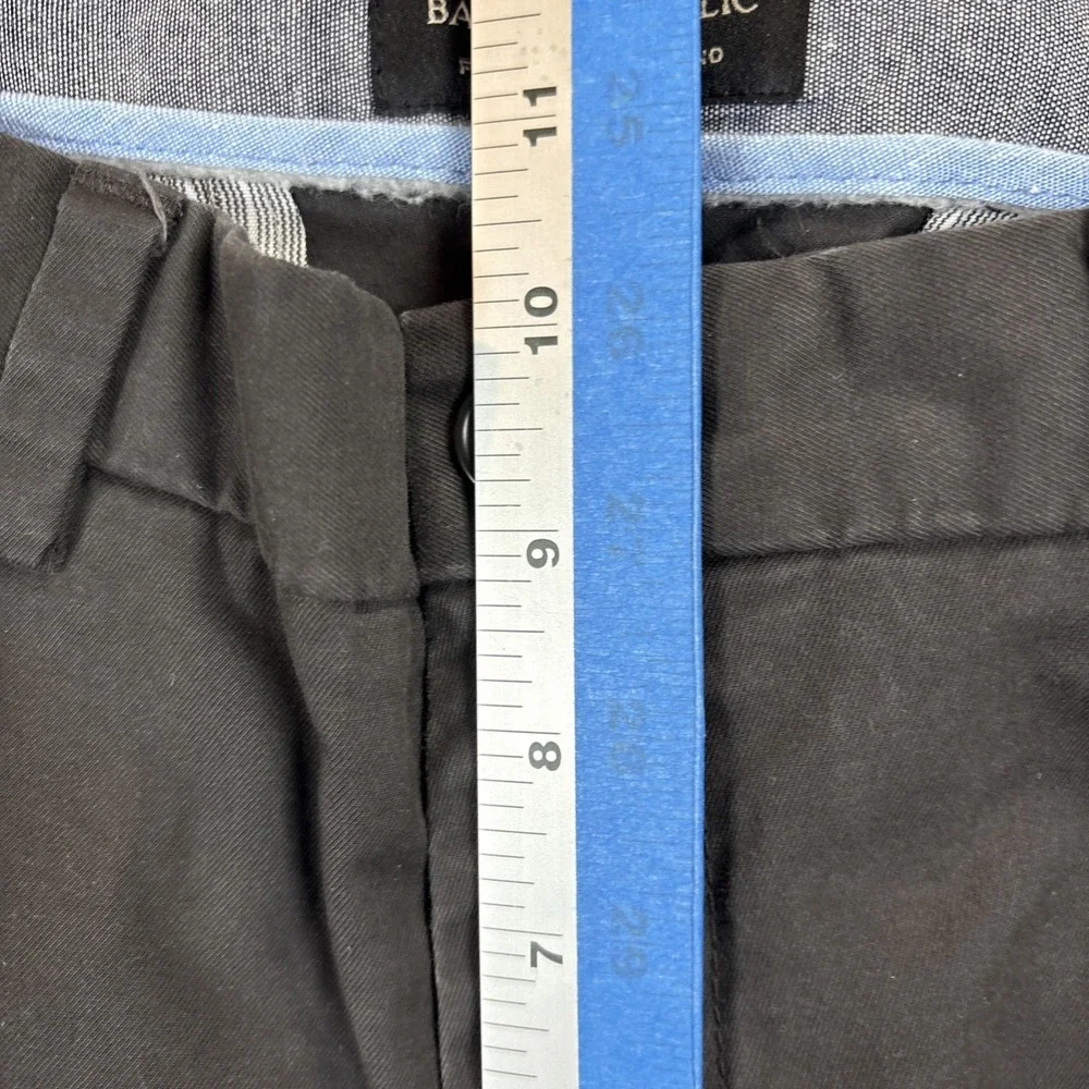 Banana Republic Men's Fulton Skinny Chino Pants Charcoal Gray 32 34‎ Flat Front